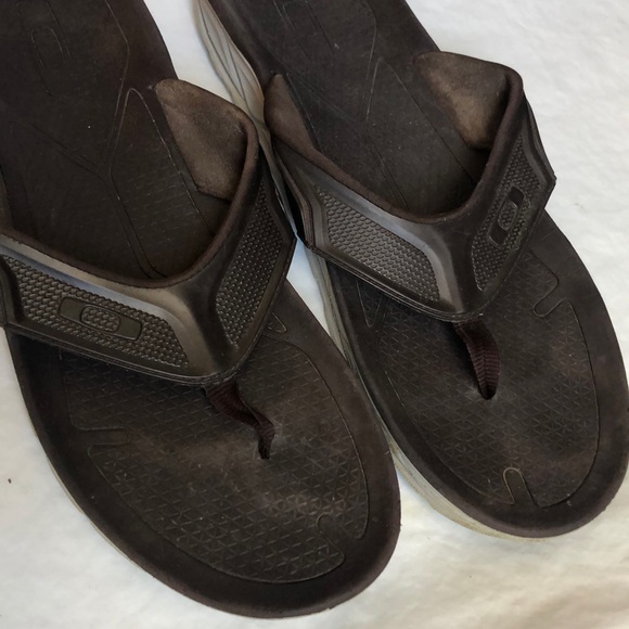 Oakley Men’s brown flap flops size 13 - Picture 5 of 7